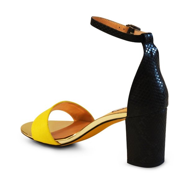 Meisa Vegan Snakeskin Print Large Size 10+ Sandals - Picture 3 of 3